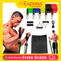 Kit 11 Elásticos Extensores Treino Funcional -Desenvolvimento Muscular