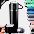Conjunto de Garrafa Térmica a Vácuo em Aço Inox( 500 ml) e 3 Canecas
