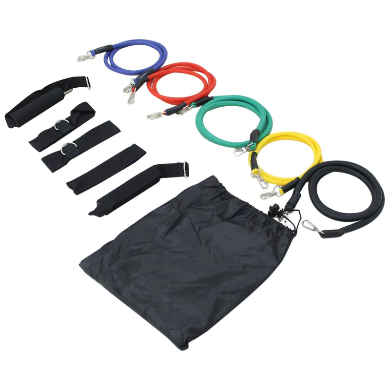 Kit 11 Elásticos Extensores Treino Funcional -Desenvolvimento Muscular