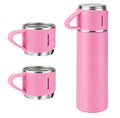 Conjunto de Garrafa Térmica a Vácuo em Aço Inox( 500 ml) e 3 Canecas