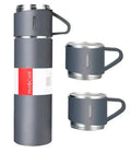 Conjunto de Garrafa Térmica a Vácuo em Aço Inox( 500 ml) e 3 Canecas