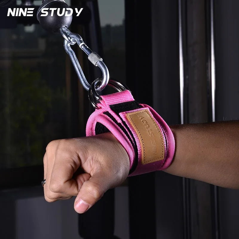 Tiras de pulso ajustáveis,  acolchoadas de neoprene para máquinas de cabo,  treinamento de força, equipamento de fitness.