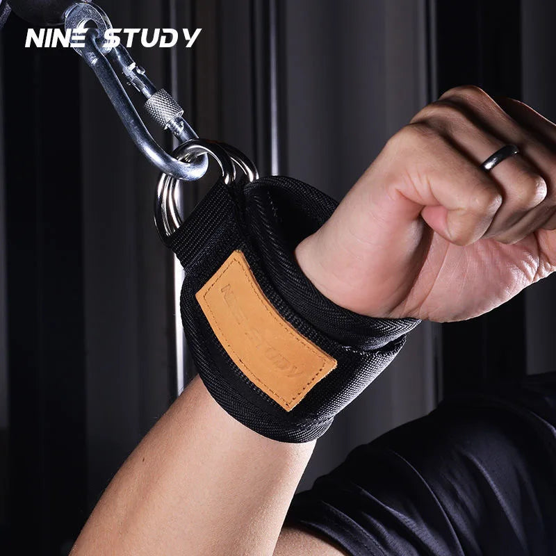 Tiras de pulso ajustáveis,  acolchoadas de neoprene para máquinas de cabo,  treinamento de força, equipamento de fitness.
