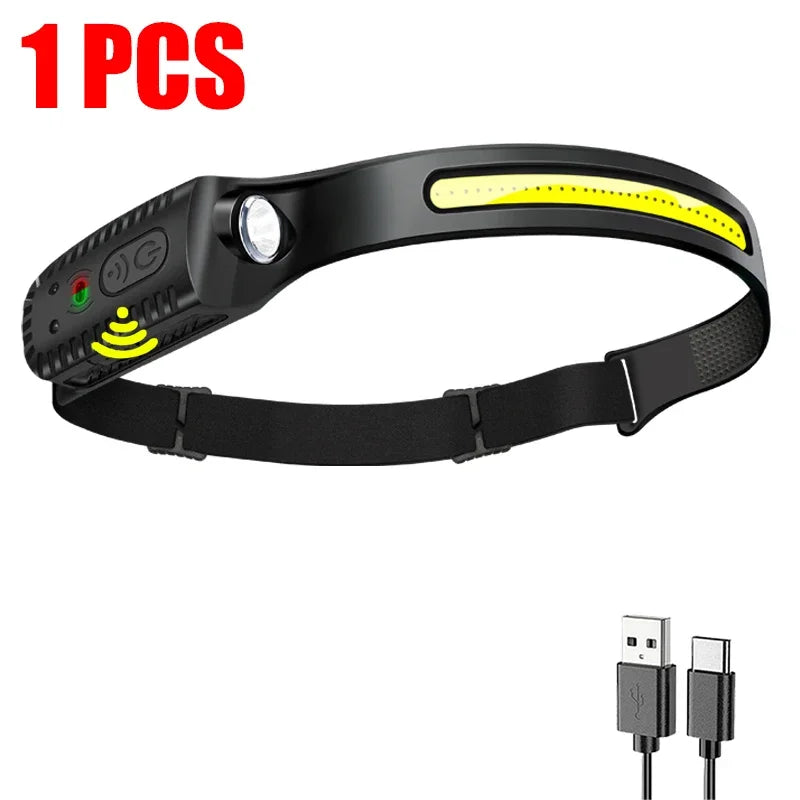 Lanterna de Cabeça com Sensor LED recarregável .