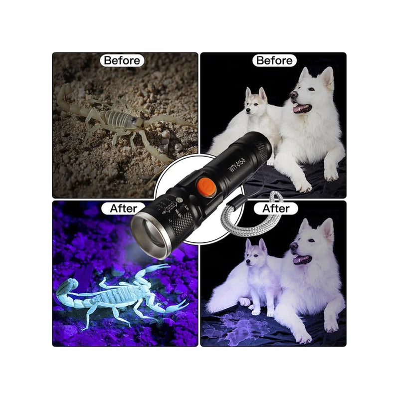 Lanterna Ultravioleta T6 LED - Luz UV