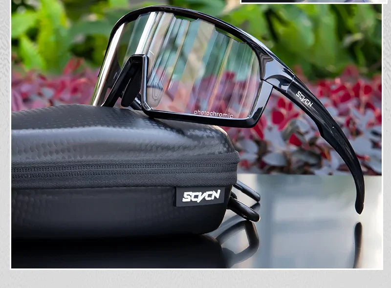 Novos óculos de sol SCVCN esportivos Fotocromáticos para homens e mulheres- UV400